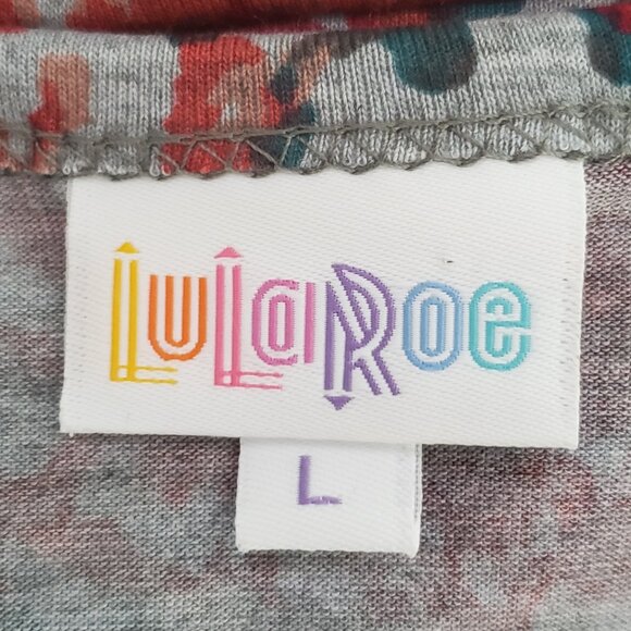 LuLaRoe Abstract Floral Fit & Flare Nicole Dress NEW NWT Size L - Picture 9 of 12